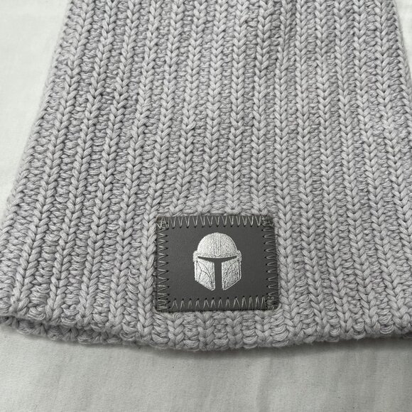 Star Wars X Love Your Melon the Mandalorian Gray Knit Beanie Hat - Picture 3 of 6